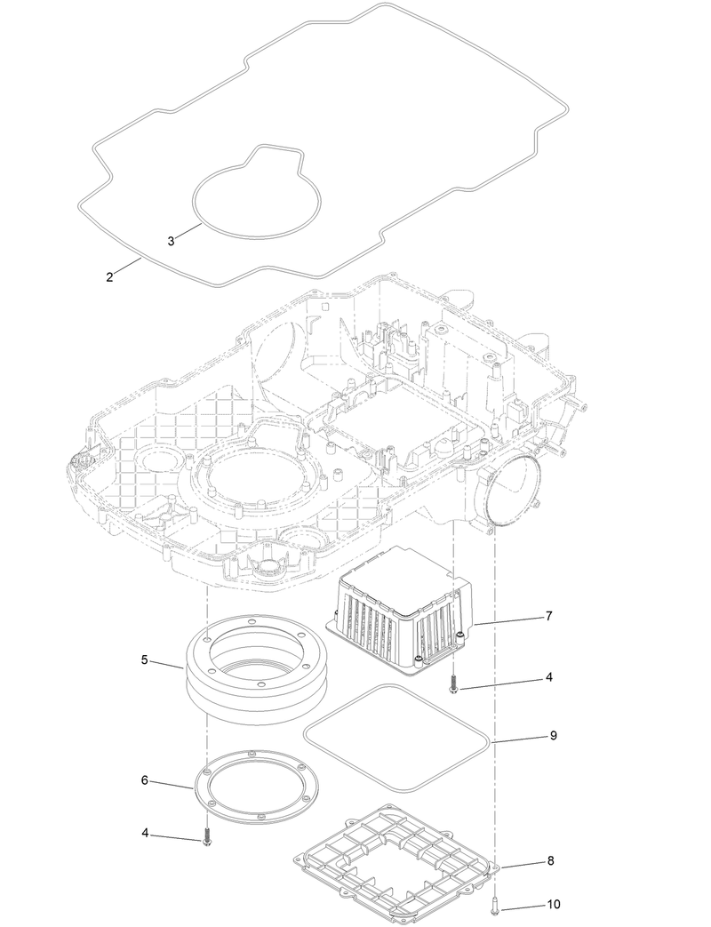 Lower Chassis Bellows and Battery Assembly