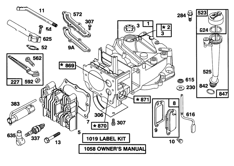 Engine Briggs and Stratton Model 128802 0615 01