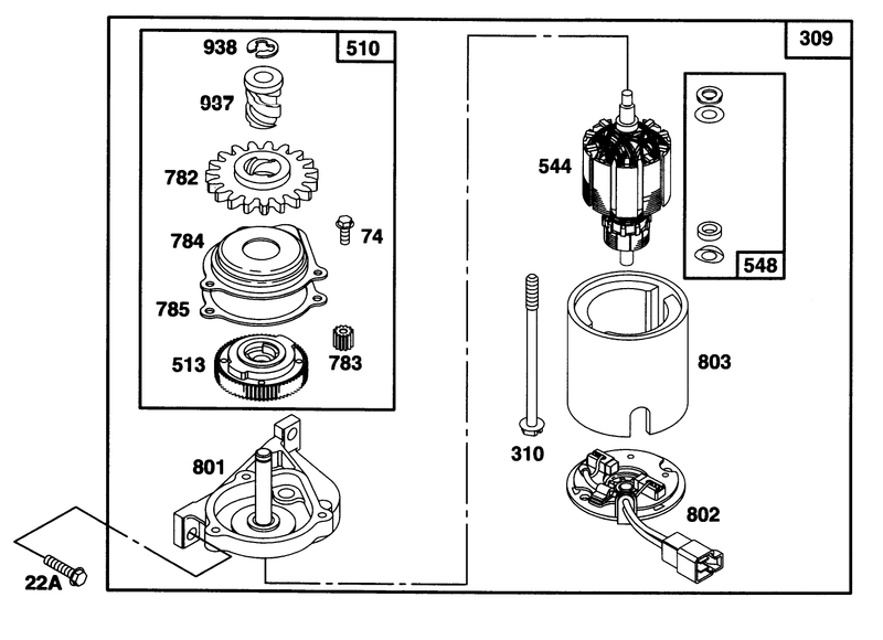 Engine Briggs and Stratton Model 128807 0658 01