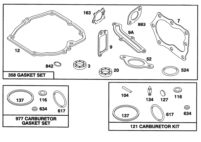 Engine Briggs and Stratton Model 128802 0615 01