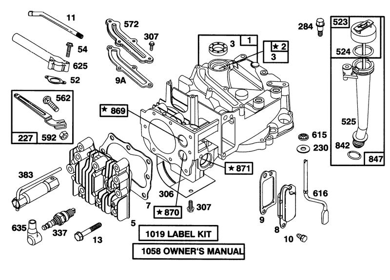 Engine Briggs and Stratton Model 128807 0658 01