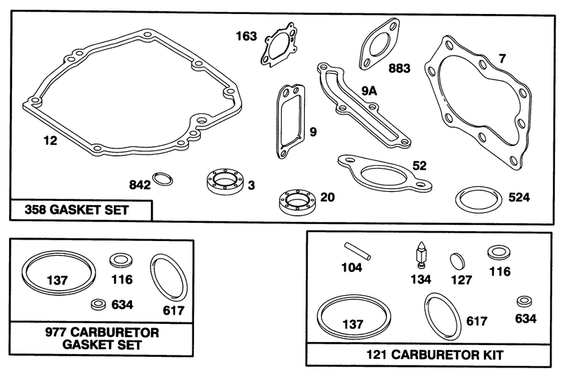 Engine Briggs and Stratton Model 128802 0615 01