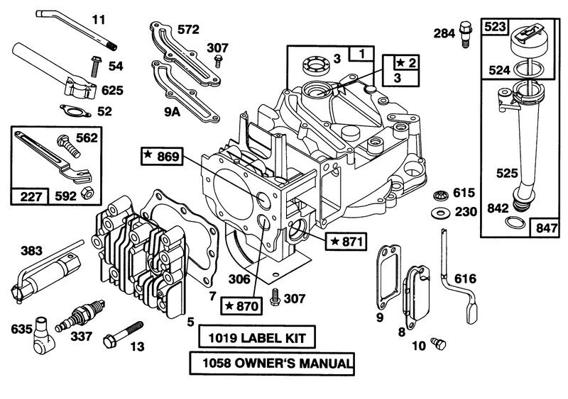Engine Briggs and Stratton Model 128807 0658 01