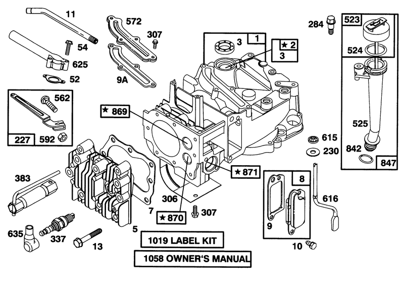 Engine Briggs and Stratton Model 128802 0615 01