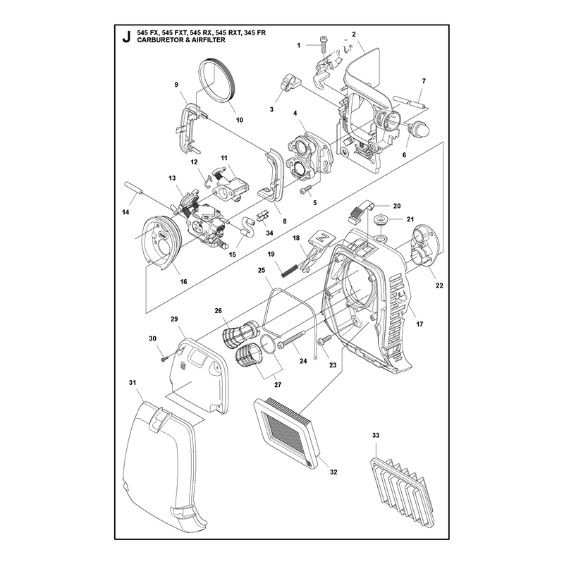 CARBURETOR AND AIR FILTER
