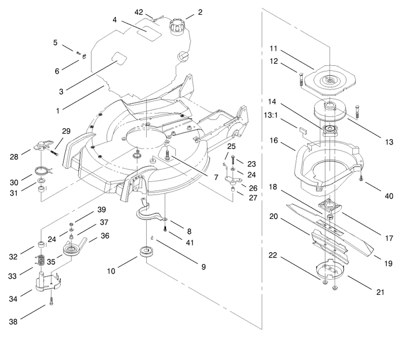 Engine and Blade Assembly