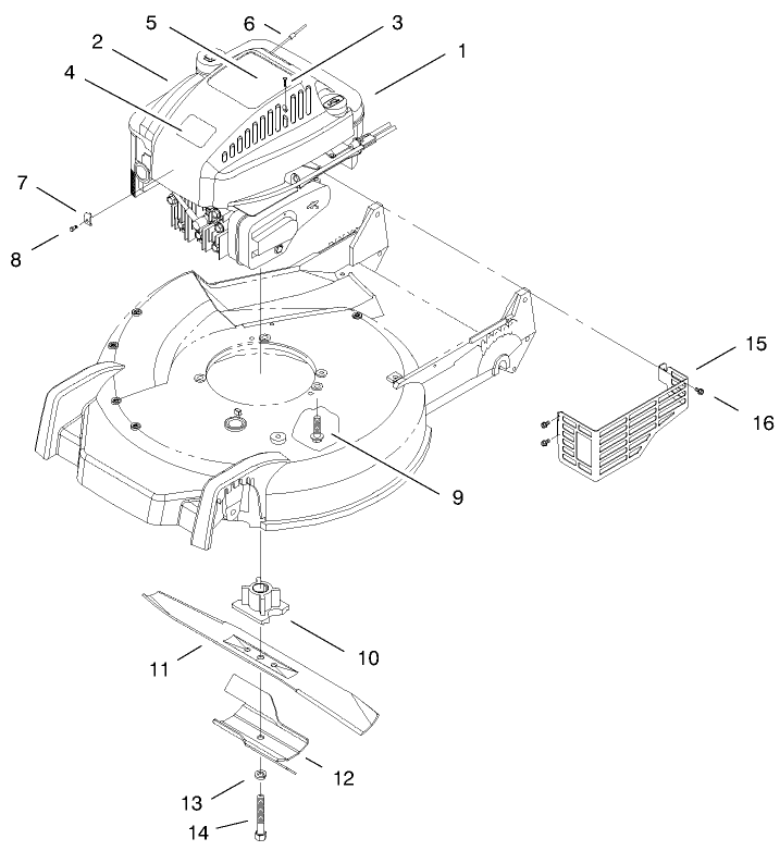 Engine and Blade Assembly