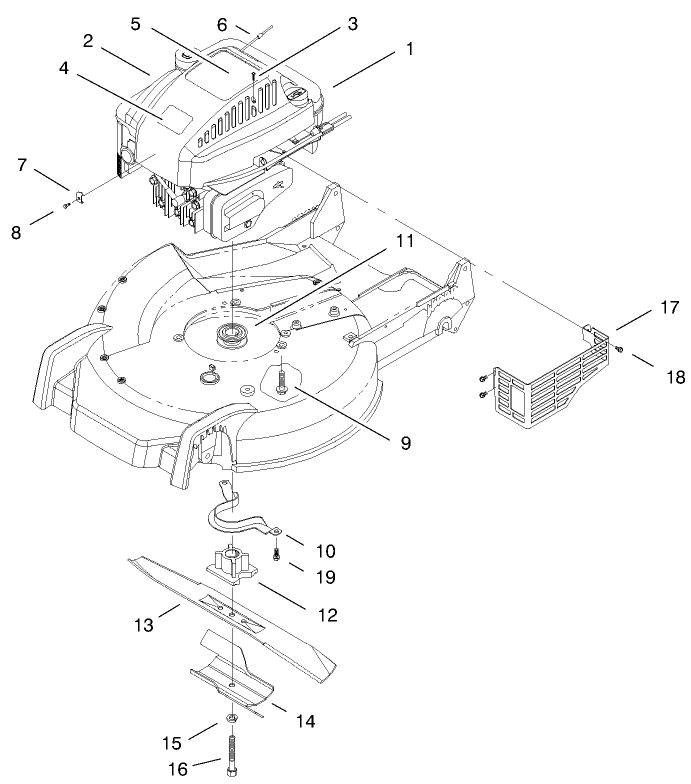 Engine and Blade Assembly