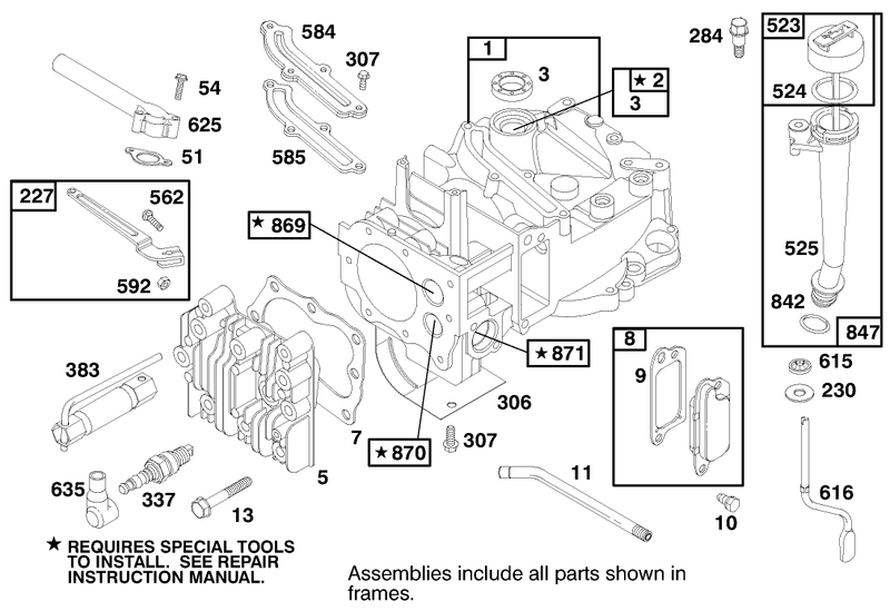 Engine Briggs and Stratton Model 12h807 1760 E1