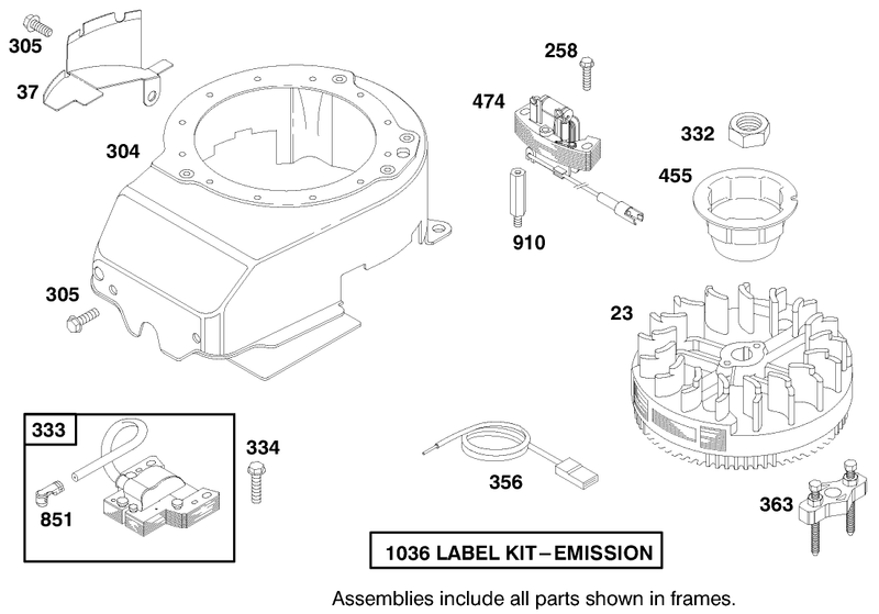 Engine Briggs and Stratton Model 12h807 1760 E1