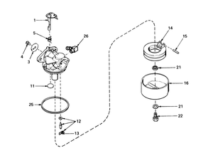 Carburetor No 631831 Models 20517-20644 and 20657