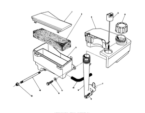 Air Cleaner and Fuel Tank Assembly Model No Vmh7