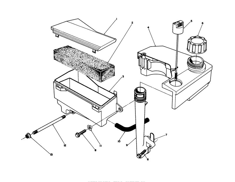 Air Cleaner and Fuel Tank Assembly model No Vmh7