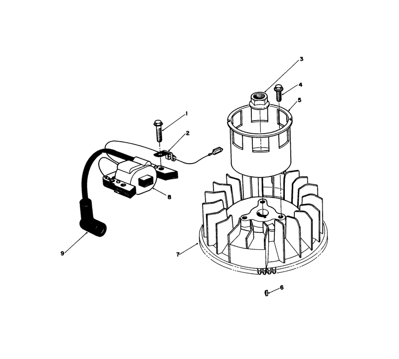 Magneto and Flywheel Assembly model No Vmh7