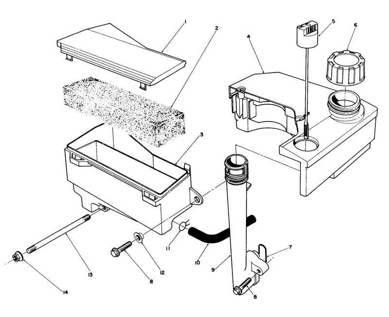 Air Cleaner and Fuel Tank Assemblymodel No Vmg6