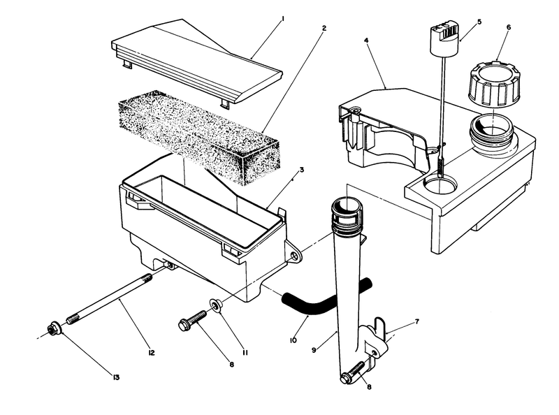 Air Cleaner and Fuel Tank Assembly model No Vmh7