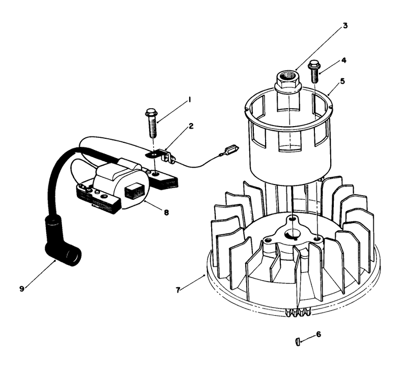 Magneto and Flywheel Assembly model No Vmh7