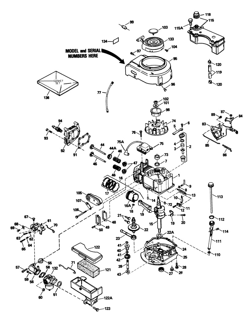 ENGINE MODEL NO TVS105 53108F
