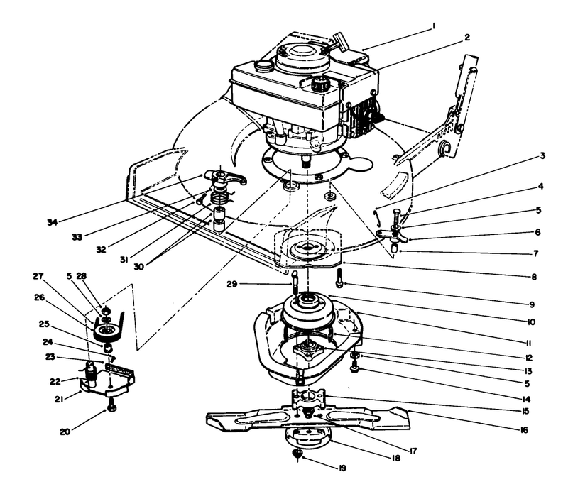 Engine And Blade Brake Clutch Assembly