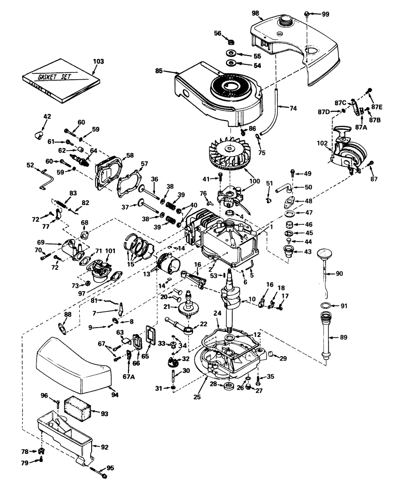 Engine Tecumseh Model No Tnt 120 12003