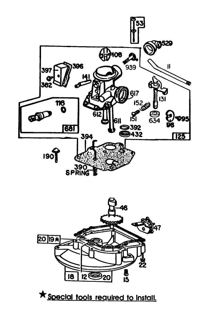 Engine Briggs and Stratton Model No 92908 3196 01 continued