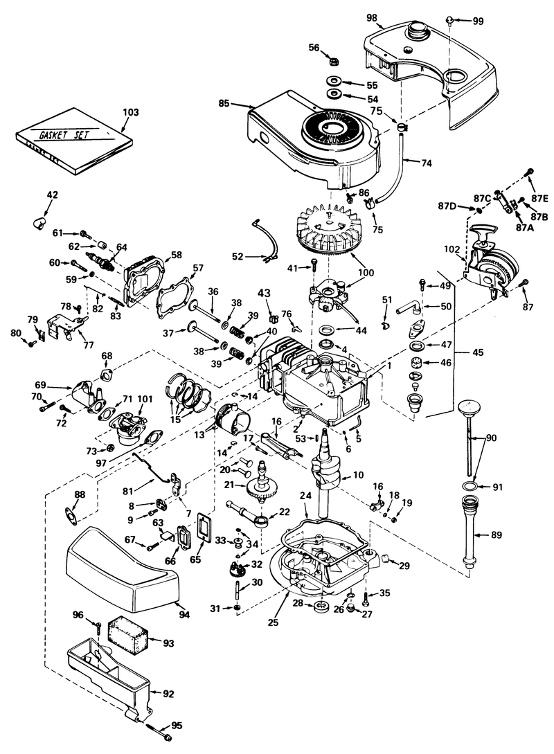 Engine Tecumseh Model No Tnt 100 10049a model No 20562