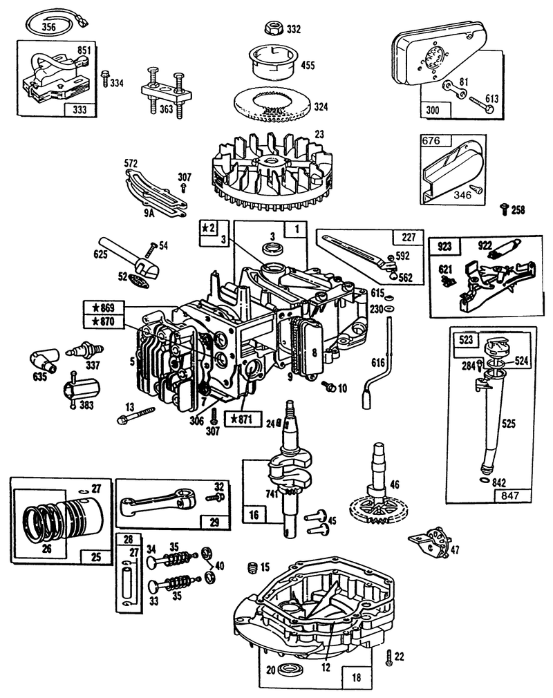 Engine Briggs and Stratton Model No 124702 3115 01