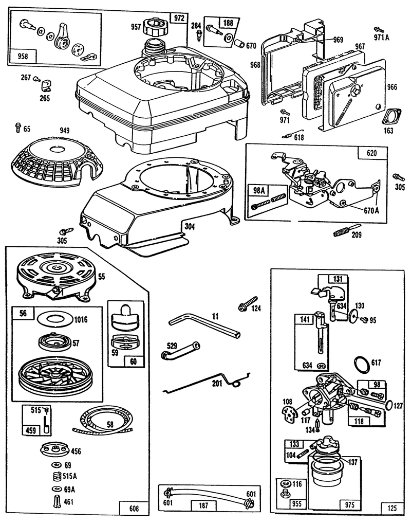 Engine Briggs and Stratton Model No 124702 3115 01