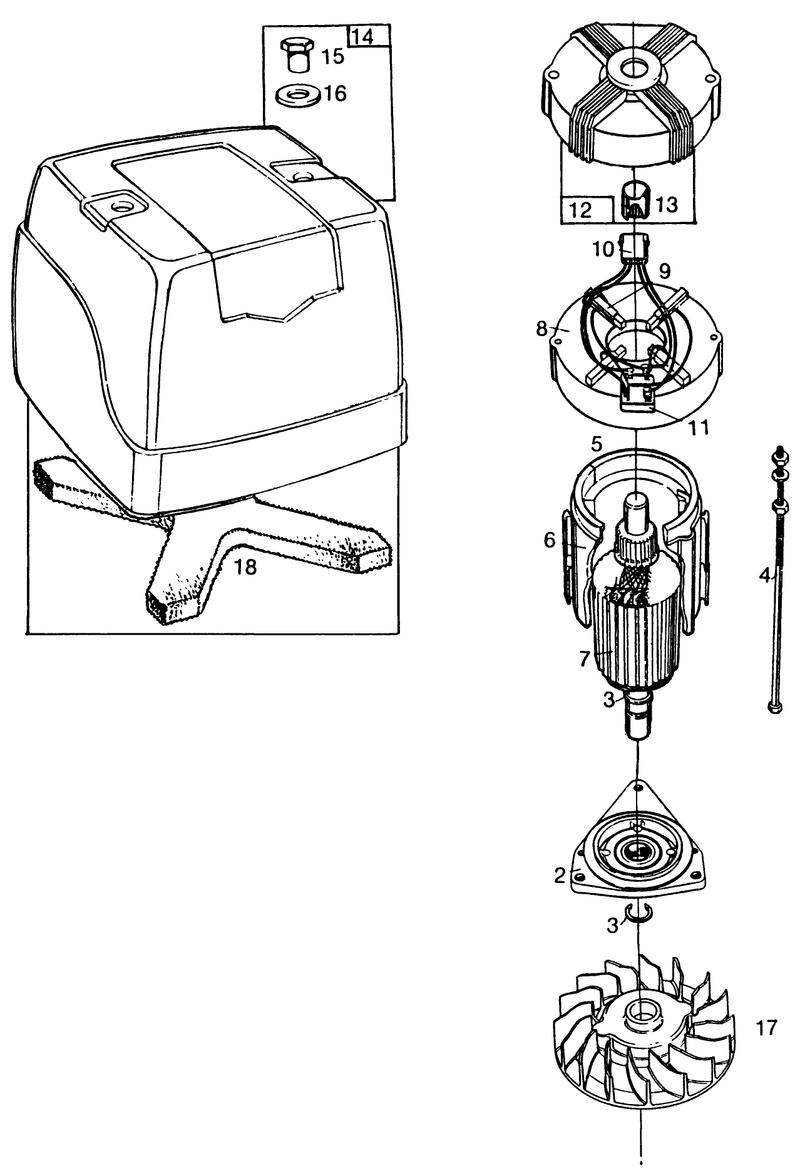 Motor Briggs and Statton Model No 748001 0125 01