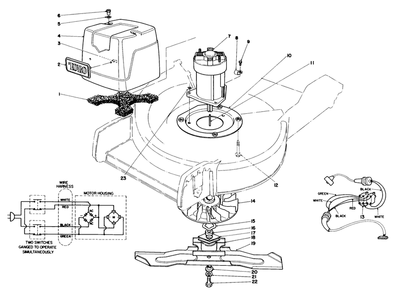 Motor and Blade Assembly