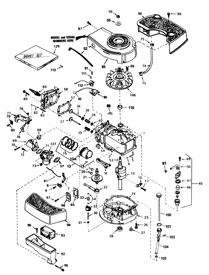 Engine Tecumseh Model No Tnt 100-10097f