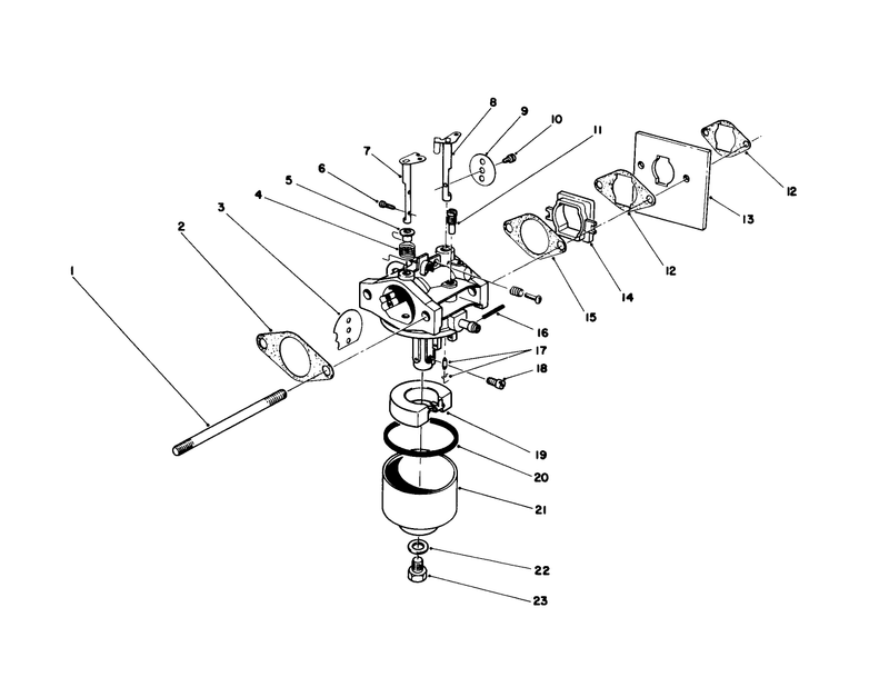 Carburetor Assembly engine Model No 47pf5 and 47pg6