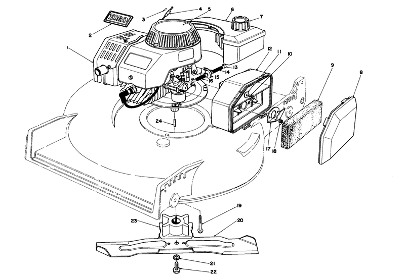 Engine Assembly model No 47pg6 used On Units With Serial No 7001111 and Up