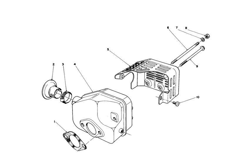 Muffler Assembly engine Model No 47pf5 and 47pg6