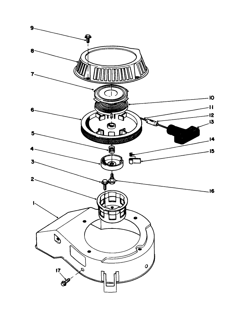 Recoil Assembly engine Model No 47ph7