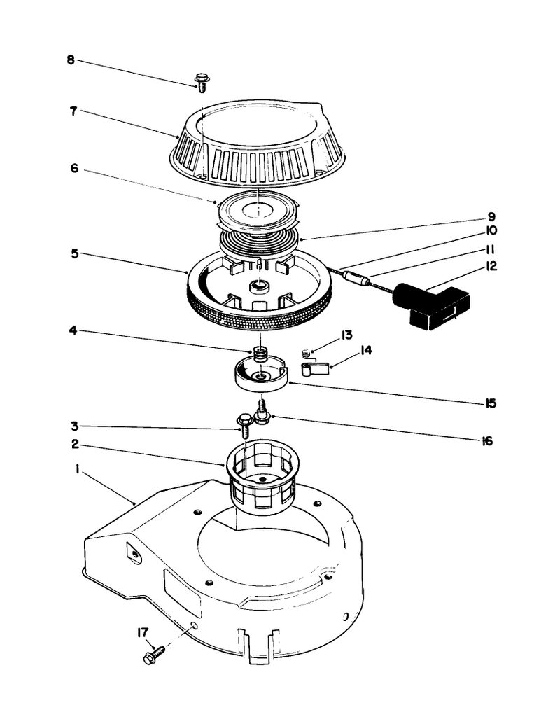 Recoil Assembly engine Model No 47ph7