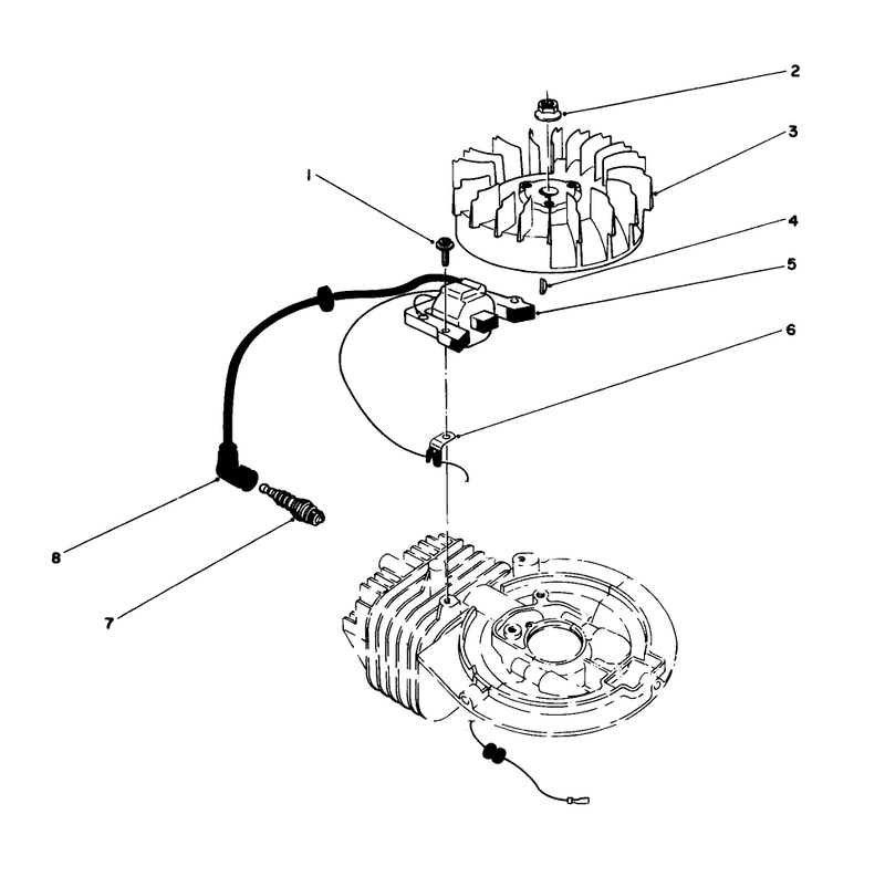 Flywheel and Magneto Assembly engine Model No 47ph7
