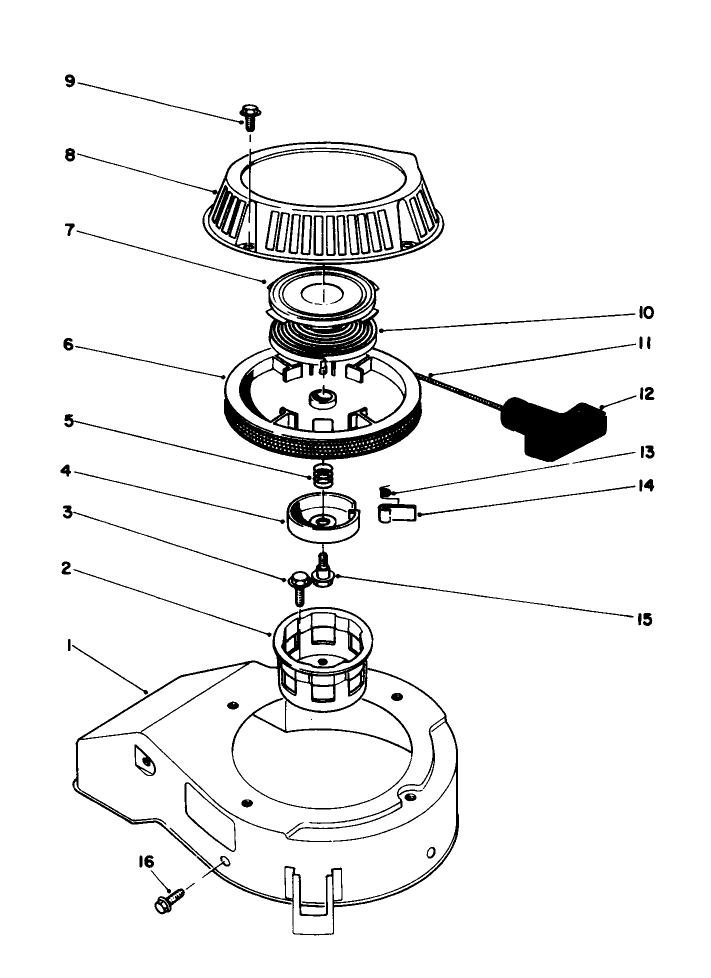 Recoil Assembly engine Model No 47ph7