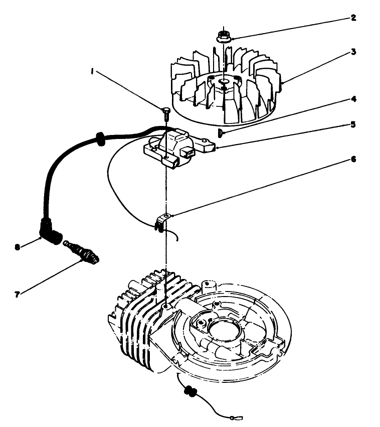 Flywheel and Magneto Assembly engine Model No 47pj8