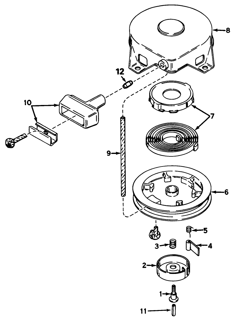 Rewind Starter No 590420a