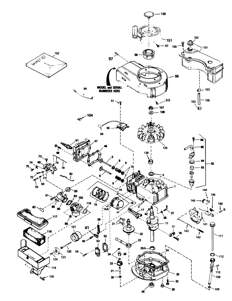 Engine Tecumseh Model Tvs100 44012b