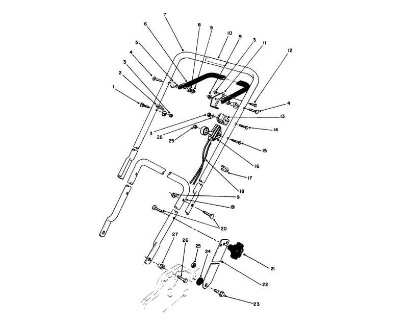 Handle and Throttle Control Assembly