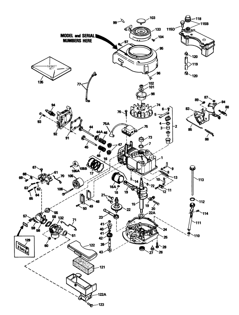 Engine Tecumseh Model Tvs100 44021b