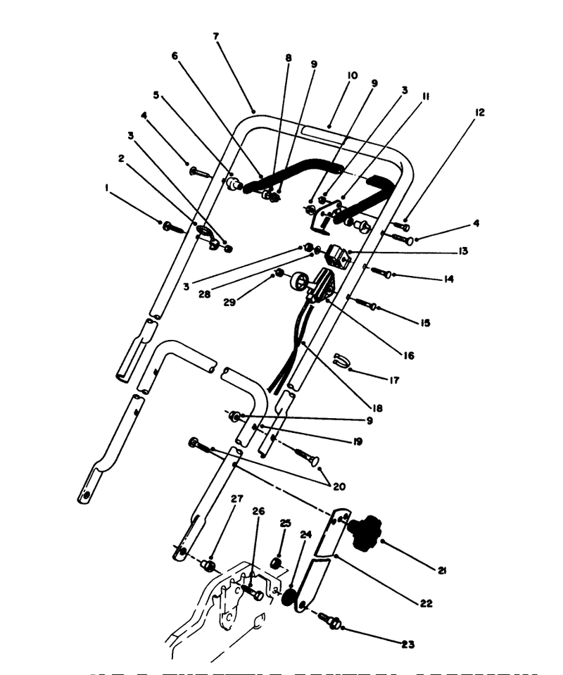 Handle and Throttle Control Assembly