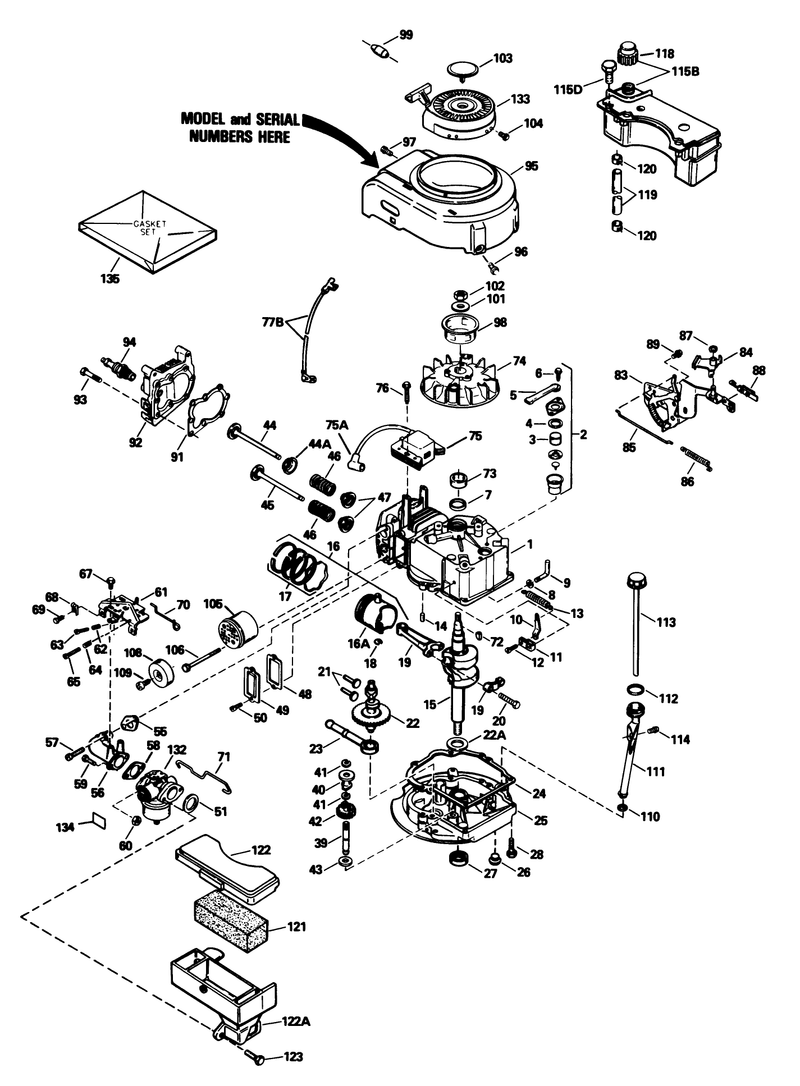 Engine Model No Tvs100-44015b