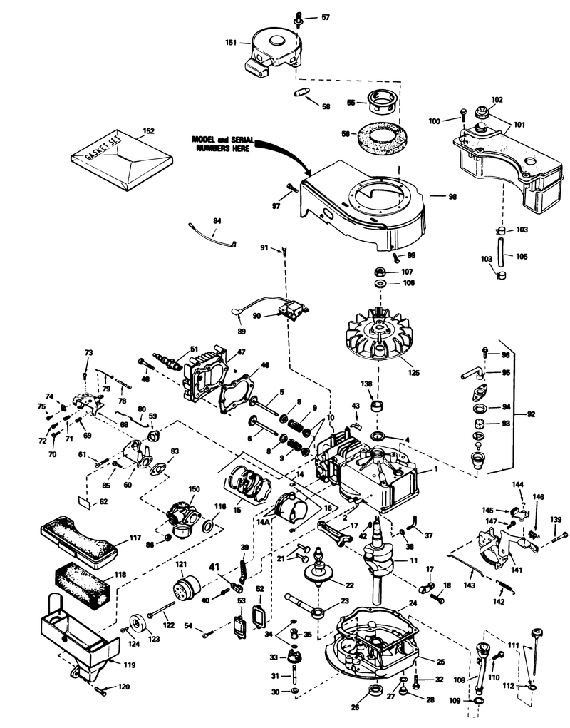 Engine Tecumseh Model No Tvs90 43228d