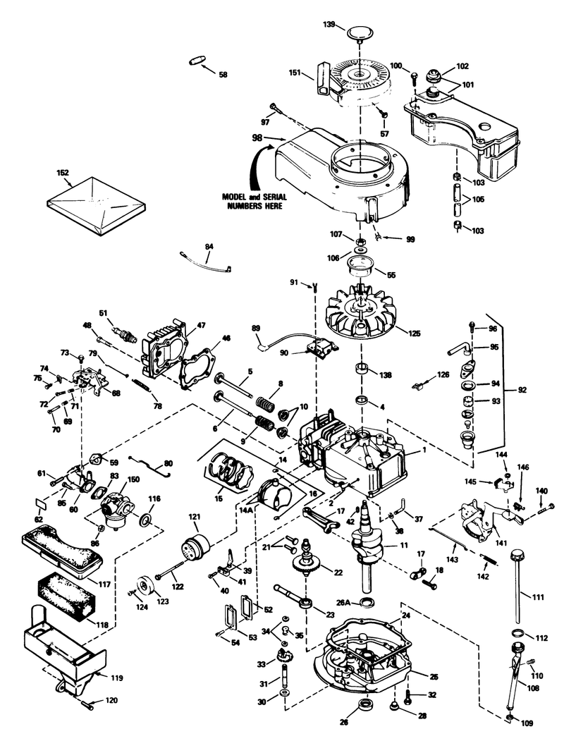 Engine Tecumseh Model No Tvs100 44011b