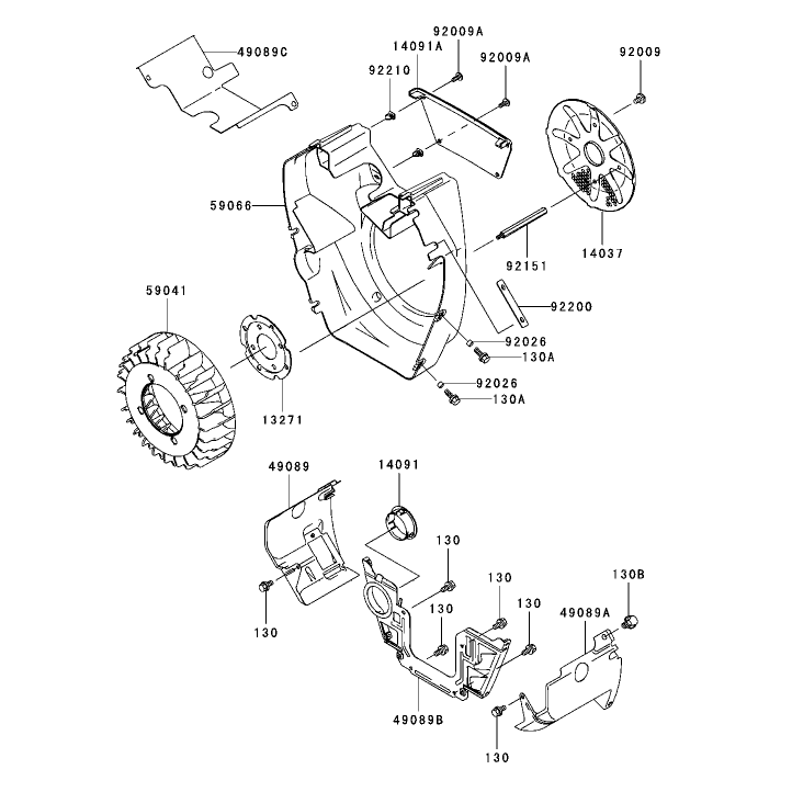 Cooling Equipment Assembly Kawasaki FH721D-AS05