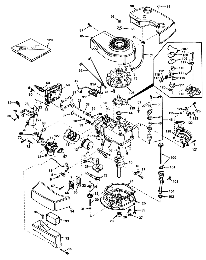 Engine Tecumseh Model No Tnt 100 10063c