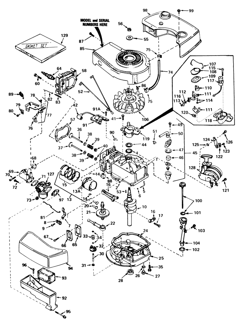 Engine Tecumseh Model No Tnt 100 10063d
